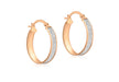 9ct Rose Gold 18mm x 20mm Stardust Creole Earrings
