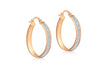 9ct Rose Gold Large Stardust Creole Earrings