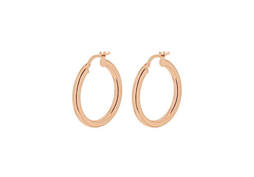 9ct Rose Gold 25mm Polished Creole Earrings