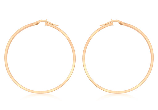 9ct Rose Gold 40mm Creole Earrings