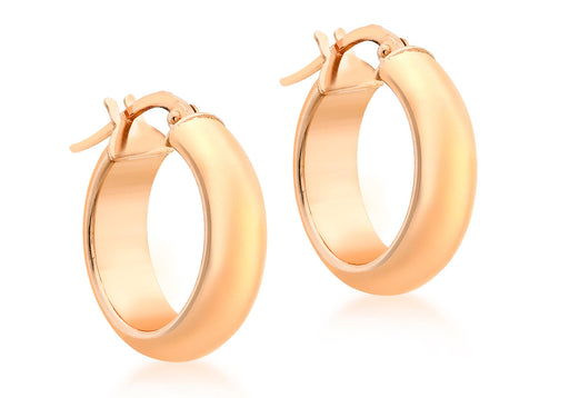 9ct Rose Gold 17mm Polished Creole Earrings