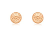 9ct Rose Gold 8mm Diamond Cut Dome Stud Earrings