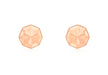 9ct Rose Gold Diamond Cut 7mm Otagonal Stud Earrings