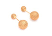 9ct Rose Gold Diamond Cut 6mm & 10mm Reversible Ball Stud Earrings
