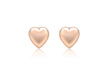 9ct Rose Gold 6.9mm x 7.2mm Puffed Heart Stud Earrings