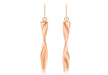 9ct Rose Gold Twist Drop Earrings