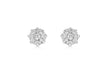 9ct White Gold 0.04t Single Set Diamond Star Stud Earrings