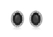9ct White Gold 0.06t Diamond and Sapphire Cluster Stud Earrings