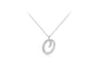 9ct White Gold and Diamonds Set 'Initial O' Necklet 