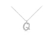 9ct White Gold and Diamonds Set 'Initial Q' Necklet 