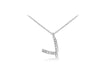 9ct White Gold and Diamonds Set 'Initial V' Necklet 