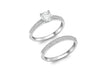 2 Ring Set with CZ Stones in 9ct White Gold 