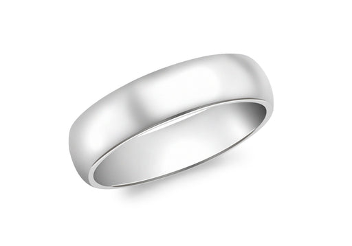 9ct White Gold 5mm Court Ring