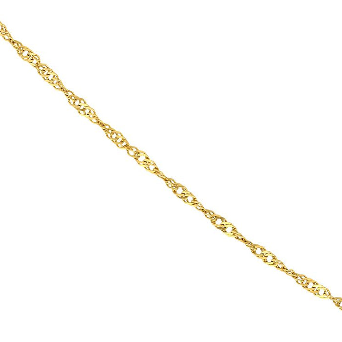 9ct Yellow Gold 35 Diamond Cut Twist Curb Chain