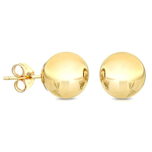 18ct Yellow Gold 12mm Ball Stud Earrings