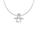 Sterling Silver 0.01ct Angel Pendant Hand-Set with a Diamond Accent 