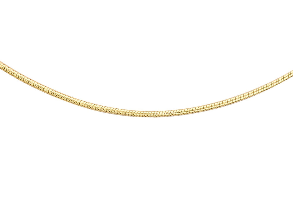 Runde Mini-Schlangenkette aus 18 Karat Gelbgold