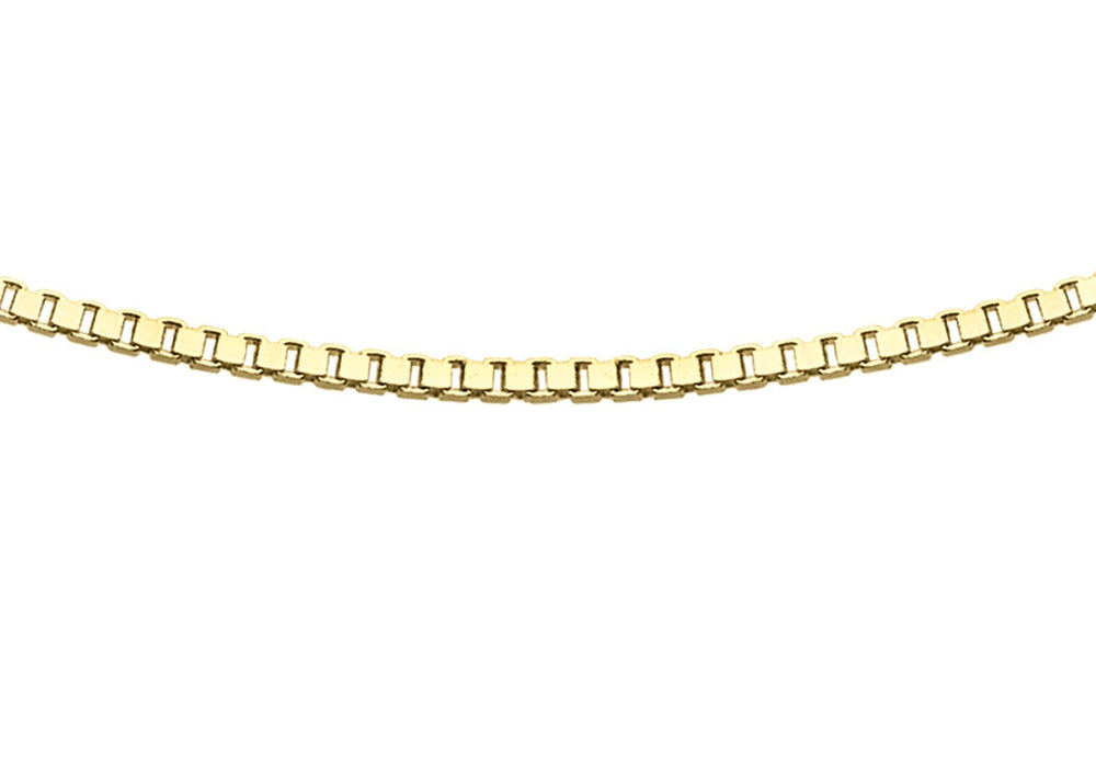 18ct Yellow Gold 8 Sided Box Chain