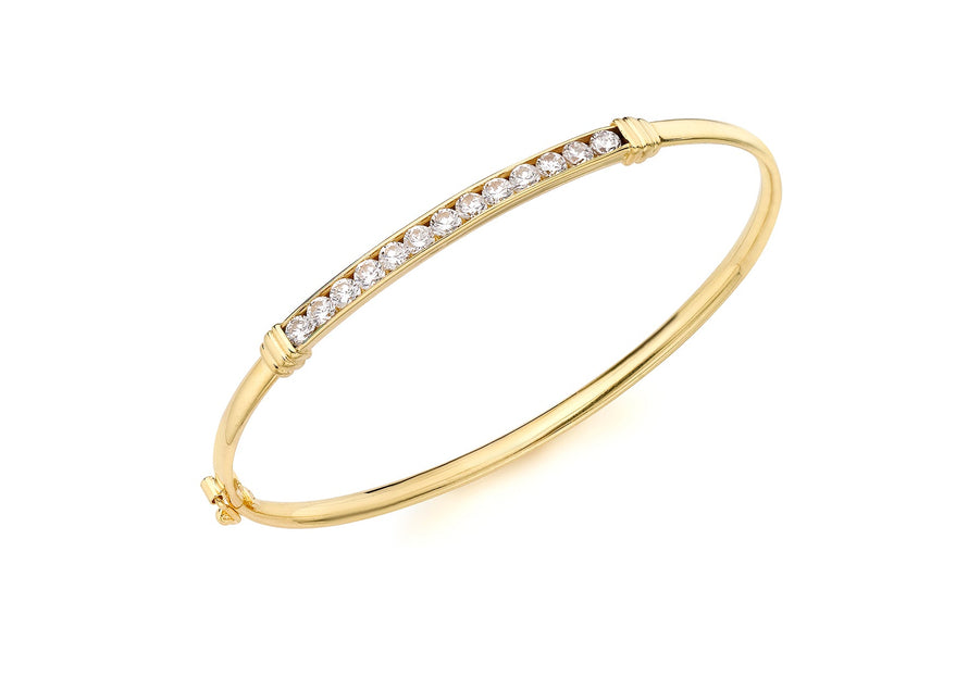 Gold Zirconia  Bracelet 18ct Gold