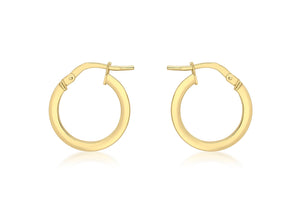 18ct Yellow Gold 16mm Round Creole Earrings