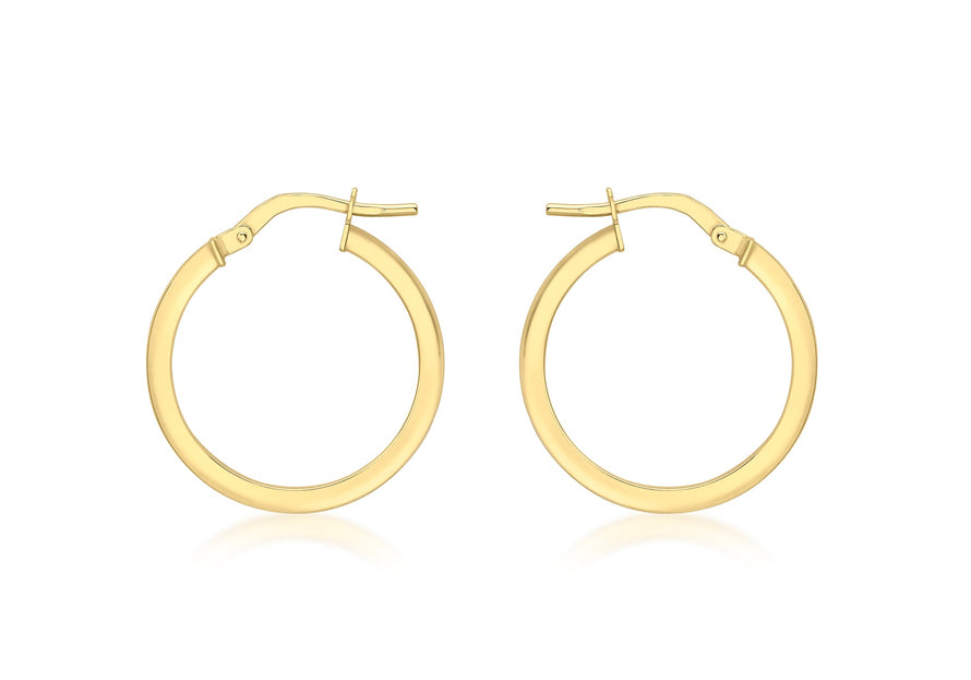 18ct Yellow Gold Round Creole Earrings