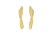Plain Oval Twist Creole Earrings 18ct Gold