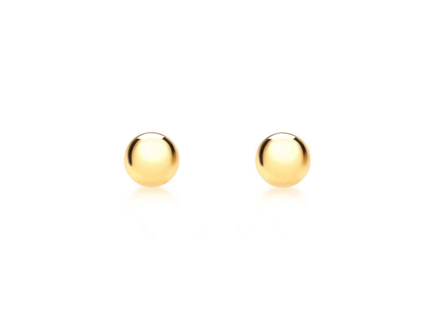18ct Yellow Gold 3mm Ball Stud Earrings