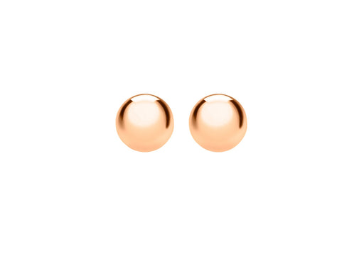 18ct Rose Gold 6mm Ball Stud Earrings