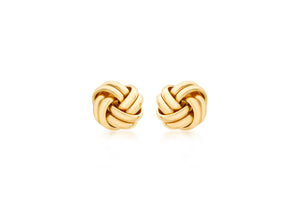 18ct Yellow Gold 10mm Knot Stud Earrings