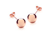 18ct Rose Gold 8mm Ball Stud Earrings
