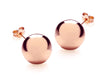 18ct Rose Gold 12mm Ball Stud Earrings