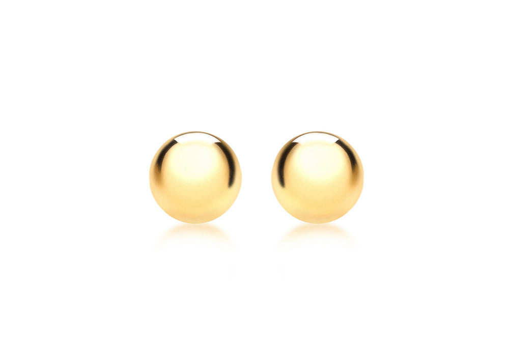 18ct Yellow Gold 5mm Ball Stud Earrings