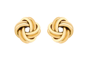 18ct Yellow Gold Knot Stud Earrings