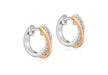 18ct 2-Colour Gold 0.55t Diamond Crossover Hoop Earrings