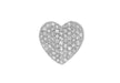 18ct White Gold 1.35t Pave Set Diamond Heart Pendant