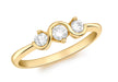 18ct Yellow Gold 0.35t Diamond 3-Stone Claw Set Swirl Ring