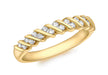 18ct Yellow Gold 0.25t Diamond Candy Stripe Ring