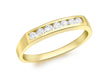 Diamond 0.50ct 7-Stone Channel Set Half Eternity Ring 18ct Yellow Gold 