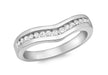 Diamond Channel Set Wishbone Ring 18ct White Gold