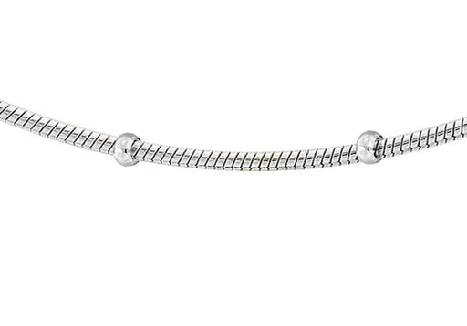 Sterling Silver Round Snake and Ball Chain