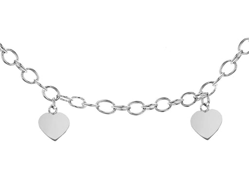 Silver Trace Hearts Necklace