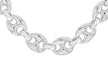 Silver Inter-loking Large Chain Necklace
