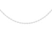 Sterling Silver Rhodium Plated 1.5mm Diamond Cut Adjustable Trace Chain 42m/16.5"-45m/17.75"9