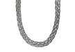Sterling Silver Oxidised 6-Plait Herringbone Chain 