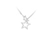 Sterling Silver Linked Stars Necklace  47m/18.5"9