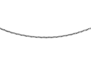 Sterling Silver Rhodium Plated Cobra Chain