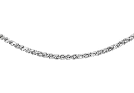 Sterling Silver Rhodium Plated 1.3mm Spiga Chain 41m/16"9