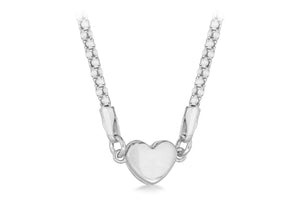Sterling Silver Magnetic  Heart Poporn Chain Necklace  43m/17"9