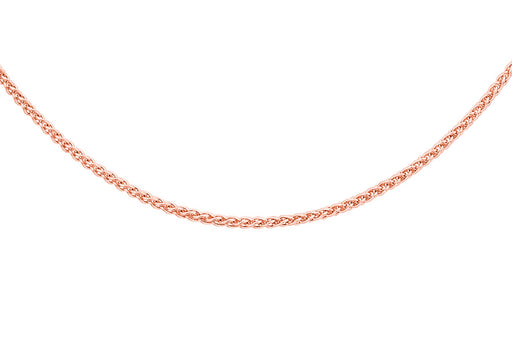 Sterling Silver Rose Gold Plated Mini Spiga Chain 46m/18"9