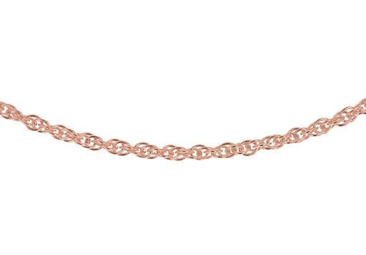 Sterling Silver Rose Gold Plated 1.8mm Prince of Wales Chain 46m/18"9